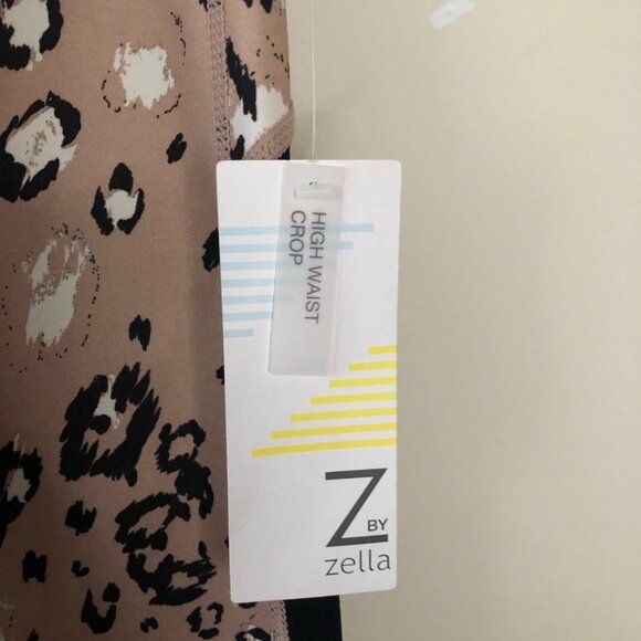 NWT Zella Carmine Animal Print Brown Workout Leggings XS - Picture 6 of 9